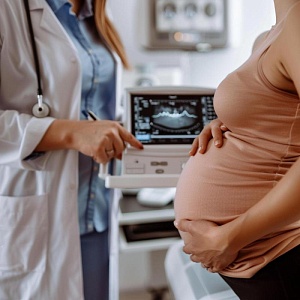 Акушерство и гинекология - 576 ч. Акушер и роженица с мужем и ребенком